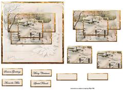 Footsteps in the Snow Card Front with Panel Toppers