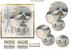 Country House in Winter Panel Card