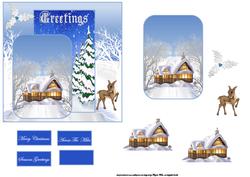 Winter Wonderland Card Front with Topper
