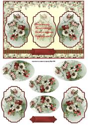Anemone Panel Card Front with Toppers and Pyramid
