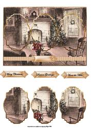Christmas Past Card Front with Panels