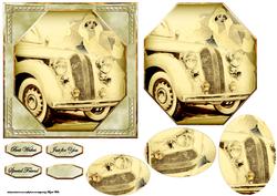Retro Card and Lady Octagon Card Front with Topper