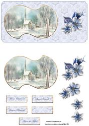 Vintage Church with Topper and Decoupage