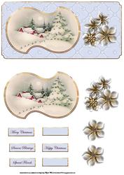Christmas in the Moonlight Dl Card with Topper