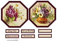 Vintage Flowers Toppers
