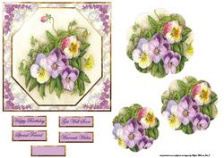 Pansy Octagon Card with Petal Stacker