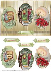 Theme of Christmas Panel Card with Toppers