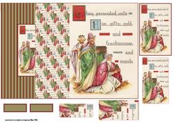 Three Kings Bring Gifts No Hole Fold Back Card
