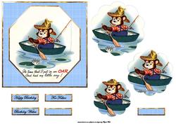Out Fishing Card Front with Petal Pyramid