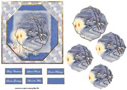 Candles in the Snow Card Front with Topper