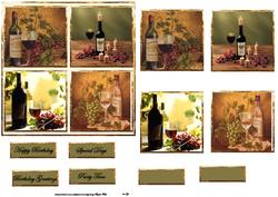 Wine Lovers Card Front with Toppers