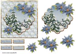 Winter Wonderland Card with Topper and Decoupage