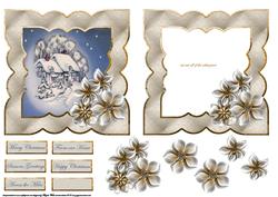 Snow Cottage Card Front with a Frame Topper