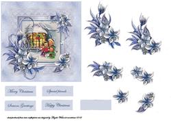 Carol Singer Vintage Card with Decoupage and Sentiment