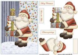 Santa with Gifts and Large Decoupage