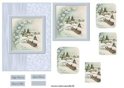 Horse and Cart Sledge Home Card