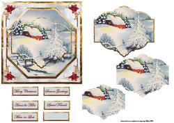 House in the Snow Card with Topper and Layers