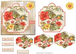 Mixed Flowers Card with Topper and Layers
