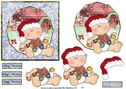 Baby's First Christmas Card and Topper