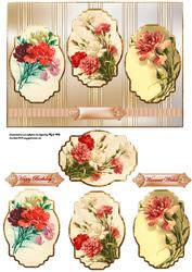 Carnation Panel Card with Toppers