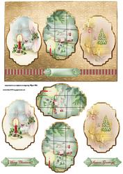Christmas Vintage Window Scenes Panel Card