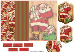 Old Santa Clause No Hole Fold Back Card