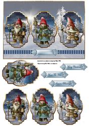 Gnomes Off to Meet Santa , Panel Card