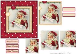 Santa Greetings Card with Pyramid Layers