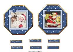 Vintage Santa Toppers and Sentiment Tags