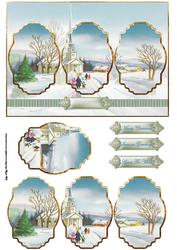 People at Christmas Panel Card with Panel Toppers
