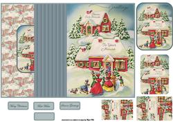 Christmas with Friends No Hole Fold Back Card