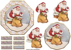 Vintage Santa Card with a Topper