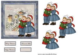 Children Carol Singers Card and Decoupage