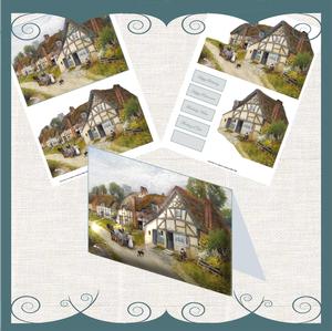 Gold Cup Inn Vintage Easy Cut Decoupage