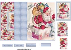 A Wave from Santa, No Hole Fold Back Card