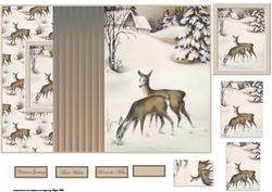 Deer in the Snow No Hole Fold Back Card
