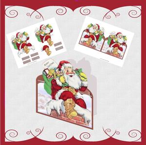 Vintage Santa Over the Edge Card Mini Kit