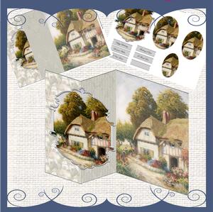 The Cottage Scene No Hole Fold Back Card