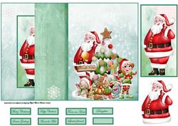 Santa's Party No Hole Fold Back Card