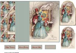 Visitors at Christmas No Hole Fold Back Card