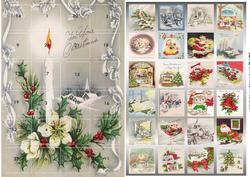 Christmas Candle Advent Calendar Card