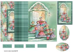 Children Carol Singers No Hole Fold Back Card