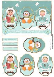 Eskimo Family Panel Card and Toppers