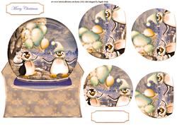 Penguin Snow Globe Over the Edge