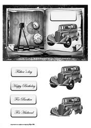 Times Gone by with Clock and Car Topper