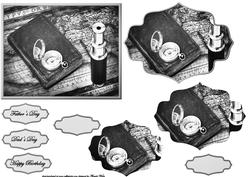 Map and Compass Card with Topper