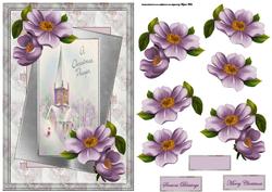 Christmas Prayer Card with Decoupage