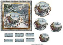 Sledge Ride from Church Card with a Topper