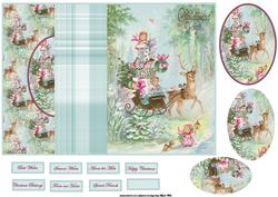 Santa Has Got Helpers No Hole Fold Back Card