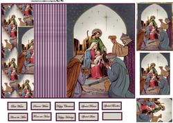 Three Kings Bring Gifts No Hole Fold Back Card